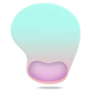 Soqoolマウスパッドブルーパープルリストレスト一体型マウスパッド低反発リストレス人間工学手首クッション滑り止め水洗い耐久性良い