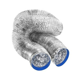 Hotordaフレキシブルダクトダクトホース150MM(直径)*5M(長さ)蛇腹ダクト換気用アルミホース排気ホース送風機用レンジフード排気ダクト耐熱防水