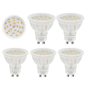 AiwodeGU10LED�d���AGU10����LED�X�|�b�g���C�g�A5.5W(50-60W�`����)�A�����F6000K�A�񒲌���Ή��ARA 85�L�p120�x�A���P�x600LMGU10LED�d���APSE�F�؍�(6�Z�b�g)�B