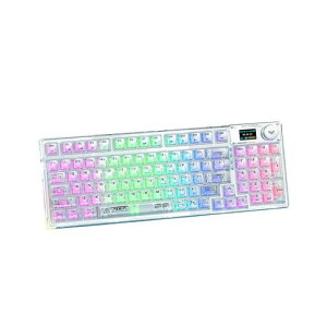 OUSEITECHF98proゲーミングキーボード透明キーボードホットスワップメカニカルキーボードテンキーキーボードワイヤレス透明キーキャップRGBバックライト95キーAndroid/OS/Mac/Windows対応