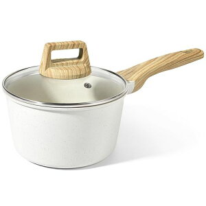 GiPP片手鍋18cm蓋付きIH対応セラミックミルクパン焦げ付かないPFOAPFOSフリーお手入れ簡単【600日保証】ホワイト