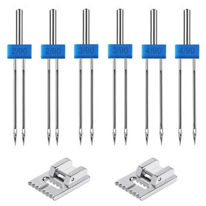 ADOFUN家庭用多機能電動ミシン二本針【2セット】ミシン針ミシン押えフットミシン押え道具キルティング家庭用(針サイズ2.0/903.0/904.0/90)