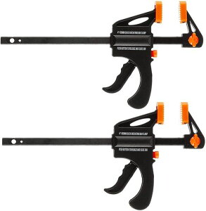 高儀(TAKAGI) ホビークイックバークランプ ブラック 100MM 2個組 HQB-100-2P【燕三条ブランド】【レバーを握るだけの簡単作業】 クランプ 木工 金具 DIY 万力 固定金具