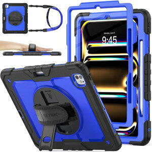 SEYMACstock2024N13C`iPadPro(M4)ϏՌP[XیtBty[360°]X^hnhXgbvV_[XgbvSʕیJo[iPadPro132024p^(u[)