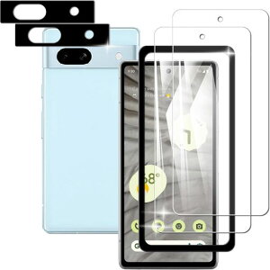 Briacicell�Ή�GooglePixel7A�p�̃K���X�t�B����(2��)+GooglePixel7A�p�̃J�����t�B����(2��)�y�����x�K�C�h�g�t�����{���Ɏq��9H���x�z�O�[�O���s�N�Z��7a�t�C���������K���X�����ߗ�
