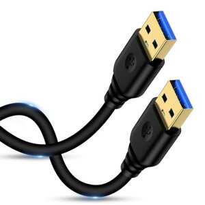 USB3.0ケーブル5Gbps高速転送USB3.0A-Aタイプ延長ケーブルタイプA-タイプAオス-オス金メッキコネクタ搭載高耐久性USBケーブル両端オスライト給電用冷却ファンHDDTVBoxカメラDVDプレーヤー