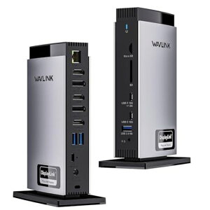 WAVLINK15-in-1jo[TDisplayLinkhbLOXe[VA4K+fA2KΉAM1AM2AM3`bvڂMacWindowsm[gp\RɑΉAA3HDMIA2DPARJ45AI[fBI/}CNASc