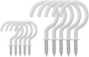 20点/30点木ネジフックスクリューフック天井用吊りフック壁フックウォールフックシーリングフック(白30点2インチ10点+1.25インチ20点)