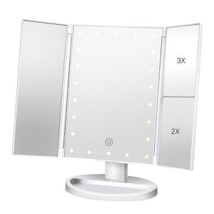 Vidafelic���ϋ���㉻�σ~���[��21��LED�g�勾2/3�{���邳���߉\180°��]�P4�d�r&USB2WAY���d�O�ʋ���㏗�D�~���[