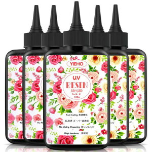 YIEHOUVレジン液大容量-500gクリスタル状透明で硬いUVレジン液速硬化-レジン初心者向けResinUV/LED対応DIYハンドメイドジュエリージュエリー工業用鋳造樹脂アートワーク