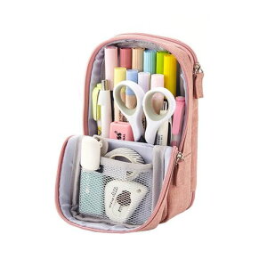 TARATIペンケース筆箱大容量多機能ペンポーチ立つタイプ立てて使えるペンスタンド携帯電話ホルダースタンドペン立て帆布鉛筆ケースペン袋ふでばこ小物入れペンポーチ文具バッグ文房具…