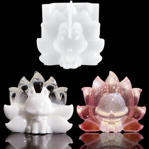 Voyyphixa九尾の狐シリコンモールド1個セット3D立体狐キツネ九尾動物鏡面仕上げエポキシ樹脂uvレンジ粘土抜き型ハンドメイドDIY石鹸キャンドル置物工芸品プレゼント再利用可能(九尾の狐型)