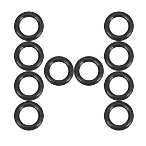 Ofowin10個入りOリングニトリルゴム7mmx10mmx1.5mmブラックオーリング7mmの内径10mmの外径1.5mm幅円形シールガスケット耐熱耐油防水耐摩耗性車エアコン各種機器のガスケットに機械修理