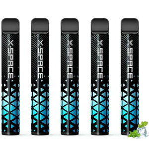 電子タバコシーシャベイプ使い捨てvape5本セット10000回吸引可能持ち運び便利大容量禁煙パイポ禁煙グッズ水蒸気タバコ爆煙フレーバースティックニコチンなしタールなしX-SPACEミントメン…