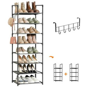 シューズラック8段靴収納14-16足シューズラックスリム靴棚下駄箱省スペースシューズボックススリム玄関に靴を効率収納靴入れ組み立て式(幅約45x奥行28x高さ140cm)