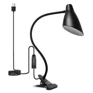 Semlosクリップライト38LED3段調色暖色昼光色白色10段調光50000時間長寿命自動消灯省エネ目に優しいUSB給電対応デスクライト読書ランプPC作業・仕事・寝室・卓上・ベッドサイドバージョンア…