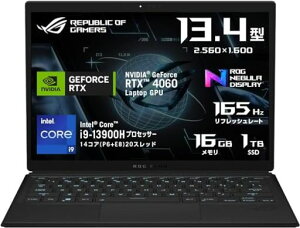 ASUSQ[~Om[gPCFF14F胂fROGFlowZ1313.4C`RTX4060Ce13i9-13900H16GB1TBtbV[g165HzRGBL[{[hobNCgWindows11