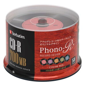 Verbatimo[xC^f[^pCD-RR[hfUC700MB50J[MIXPhono-R(tHmA[)SR80FHX50SV7
