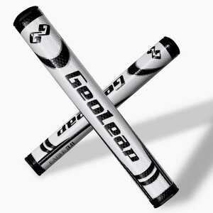 Geoleapパターグリップ-ソフトポリウレタン素材ラウンド型軽量ゴルフグリップ4色2サイズオプション(ブラックミディアムサイズ(3.0))