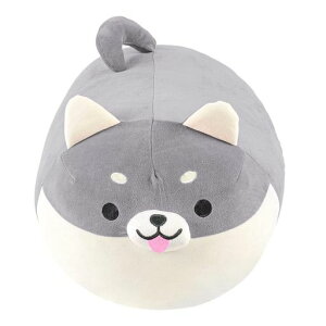 JEMAジェマ抱き枕犬マシュマロアニマルクッションぬいぐるみもちもちふわふわ柔らか可愛いプレゼント用グレー長さ約50cm