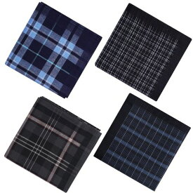 [SLASHJP]ハンカチメンズハンカチ綿100%ビジネスマンハンカチ紳士ハンカチ父の日ギフト通勤ビジネス普段使いやすい選べる!コットン100%4枚/5枚/6枚セット(4枚セット)