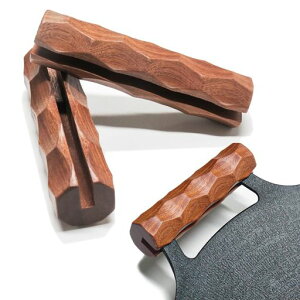 CMPCTR【最新改良型】鉄板マルチグリドル取っ手カバー33cmウッドカバー天然オイルコーティング鉄板取っ手自宅キャンプアウトドア厚さ4mmまでのマルチグリドルに対応可能木製おしゃれ取…