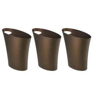 umbraスリムゴミ箱楕円ふたなしペールごみ箱ダストボックスブロンズ7.5LSKINNY99810002173個セット