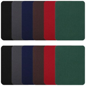 補修パッチアイロンパッチ6色12枚セット長方形約9.5cmx12.5cm洋服リペア補修布補修シートアイロン接着貼付パッチアイロンワッペン布製衣類服の補修にDIY手芸自由に切り取れる濃い色