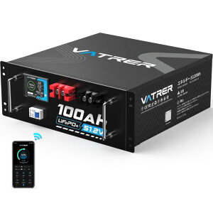VATRERPOWERLiFePO448v51.2v100Ah_S`ECIobe[fB[vTCNobe[LCD^b`XN[tAPPRg[\ő5120W̏o5000ȏTCNBMSt