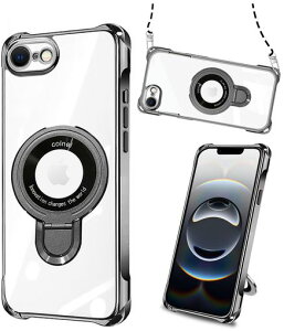 weiaoluoiPhone16e�P�[�X�����O�t���A�C�t�H��16e�P�[�XMagSafe�Ή��N���AiPhone16e�J�o�[�ԍڃz���_�[���C�A���X�[�d�ϏՌ����͋��S�ʕی�w��h�~�}�O�l�b�g���ڑ��@�\�X�^���h���^�y