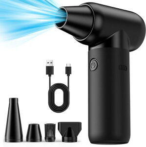 圧縮空気ダスター-3ギア180000RPM電動エアダスターキーボード&PCの徹底洗浄用調節可能充電式コードレスジェットドライブロワー家庭用・車用圧縮空気缶の代わりCompressedAirDuster