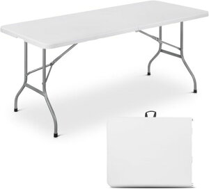 折りたたみテーブルアウトドア180cm150cm120cm屋台テーブル大きいガーデンテーブルダイニングテーブルコンパクト収納簡単組立オリタタミテーブルアウトドア庭BBQファミリーキャンプパーテ…