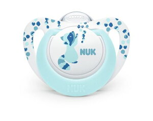 NUKヌークおしゃぶりジーニアスあらいぐま6-18ヶ月用歯並びサポートシリコーン製消毒ケース付きOCNK40735390