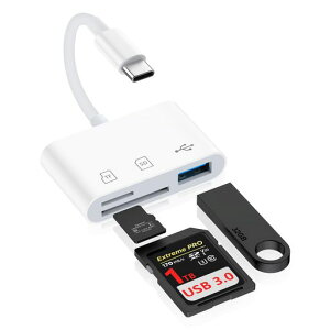 SDJ[h[_[TypeC3-in-1J[h[_[USB/SD/TFϊA_v^USB3.0/USB-CJ[h[_[0TG@\ݒsvʐ^/rfI`o]J[_[iPhone16/15/^CvC