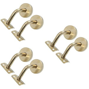 不?鋼階段手すりブラケットゴールド6個セット室内用手すりホルダー壁受けDiy階段サポート