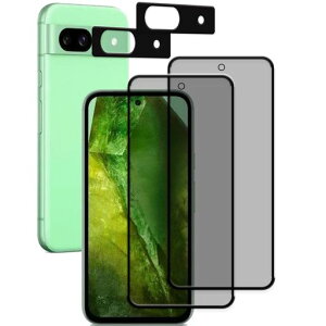 HUAKE�`�����h�~���Y�Ɏq�f�ސ�GooglePixel8a�p�̂������h�~�K���X�t�B���������K���X�v���C�o�V�[�t�B������ʃt�B�����y�K���X�t�B����(2��)+�J�����t�B����(2��)�z