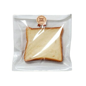 パン袋焼きたてのパン袋サンドイッチバッグベーキング包装クラフト紙セミフィルム紙ヒートシール可能電子レンジ対応可ラッピングシール付き白100枚入り((18x19cm))