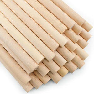 Enkrio木製スティック丸木の棒長さ15cm直径12mm50本セット木ダボ円柱丸棒材未塗装木材バーチクラフトスティックホビー用DIY手作り工芸アクセサリーモデル作り(50長さ15cm*直径12mm)