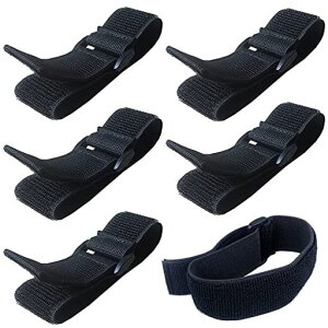 6本セット荷締めベルト(幅3.8cmx長さ30cm)荷物固定ベルトマジックテープ固定バンドバンドバックル付きスーツケースベルトナイロン固定ベルト強力耐久性アップ長さを調節可能繰り返し利…