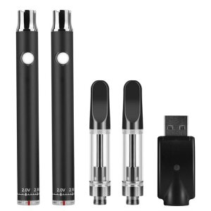 ARASHI【在庫処分】電子たばこスターターキット510規格本体x2本CBDアトマイザーx2本ダイヤル式可変電圧USB充電器付きVAPE510スレッド対応