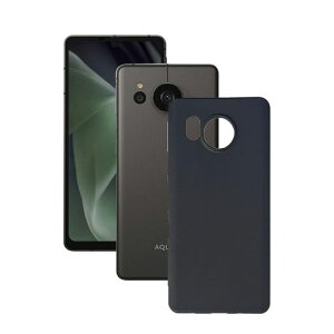対応AquosSense7Plusケース【ブラックTPU】米軍MIL規格耐衝撃薄型軽量擦り傷防止落下防止滑り止め指紋防止防塵耐久携帯便利AquosSense7Plusケースカバー黒い