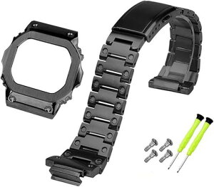 [Zealbeaty]V4.0�p�R���p�`�u��G-SHOCK�X�e�����X�X�`�[�����v�o���hDW5600GW5600�ADW-5000�ADW-5030�E�H�b�`�o���h�ƃP�[�X�\���b�h�X�`�[���x�[��(�u���b�N�X�g���b�v+�x�[��DW5600��)