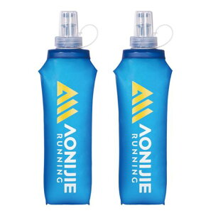 TRIWONDERランニングボトルソフトフラスク水筒折りたたみマラソン給水ウォーターボトルスクイズサイクル登山トレランハイドレーションRunningSoftBottle(01#500ml-2個)