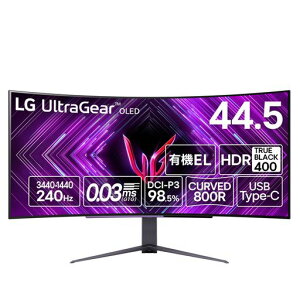 yVGP2025܁zLGQ[~Oj^[UltraGearOLED45GS96QB-B44.5C`/21:9Ȗʌ^EgCh(3440x1440)/L@EL/240Hz/0.03ms(GTGAVESAClearMR