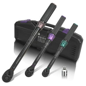 UYECOVEトルクレンチセットプレセット型4点組差込角3/89.5mm5-60N.m1/212.7mm20-220N.m1/46.35mm1-25N.m自転車バイク車自動車高精度プラスマイナス3%72歯5°送り角