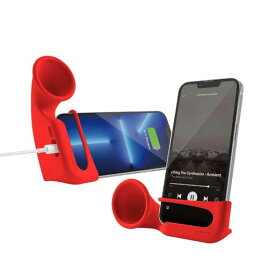 【Bone】ユニバーサルスマホスタンド携帯電話拡声器スタンドスマホスピーカー電源不要音を拡張スピーカー充電しながらポータブルオーディオ用スタンドシリコーンブラケットiPhoneAndroid…