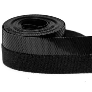 極薄柔らかい非常に狭い幅約20mm長さ約5mベルクロ手縫いドール面ファスナー手芸多用途縫製用裁縫細幅強力縫製タイプ裏粘着剤なし人形用ドール服の材料裁縫用DIY靴服飾部品ブラック