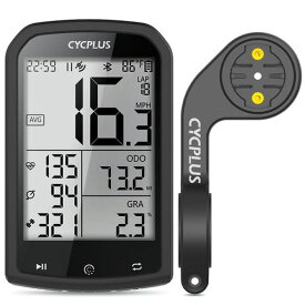 CYCPLUS GPSサイクルコンピューター 自転車スピードメーター 大画面 ワイヤレス SMART・ANT+センサー対応 STRAVAデータ同期 心拍数 高度計 ケイデンス 防水 (M1Z2)