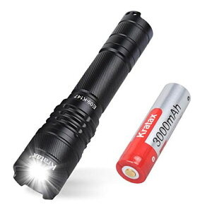 Kratax�����Y�[�����C�g�����d������led���C�g���^���C�g�[�d��IPX6�t���b�V�����C�g���^���邳835���[����5���[�h����SOS��d�h�Жh�Ƒ΍�3.7V3000mAh���`�E���C�I���[�d�r1�{�t�����]�ԃ��C�c