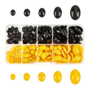 SUPERFINDINGS200個入り5サイズさし目差し目ぬいぐるみ目動物プラスチックさし鼻人形鼻動物の鼻目玉シール人形制作キットぬいぐるみさし鼻楕円形目玉さし鼻プラスチック安全鼻タイプ手工…